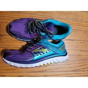 Brooks Glycerin 14 Purple Teal Blue Running Shoes Womens Size 8.5